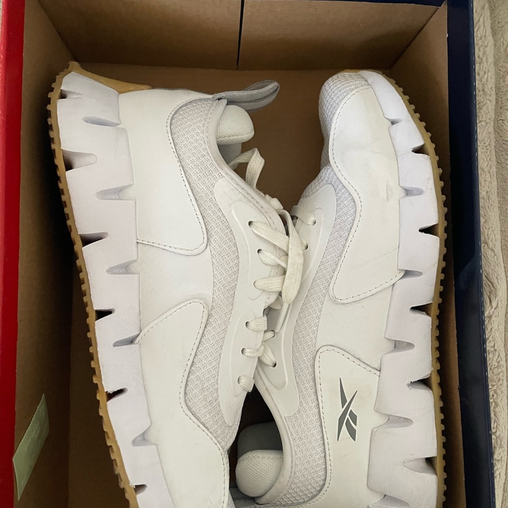 Reebok White Zig Sole Sneakers